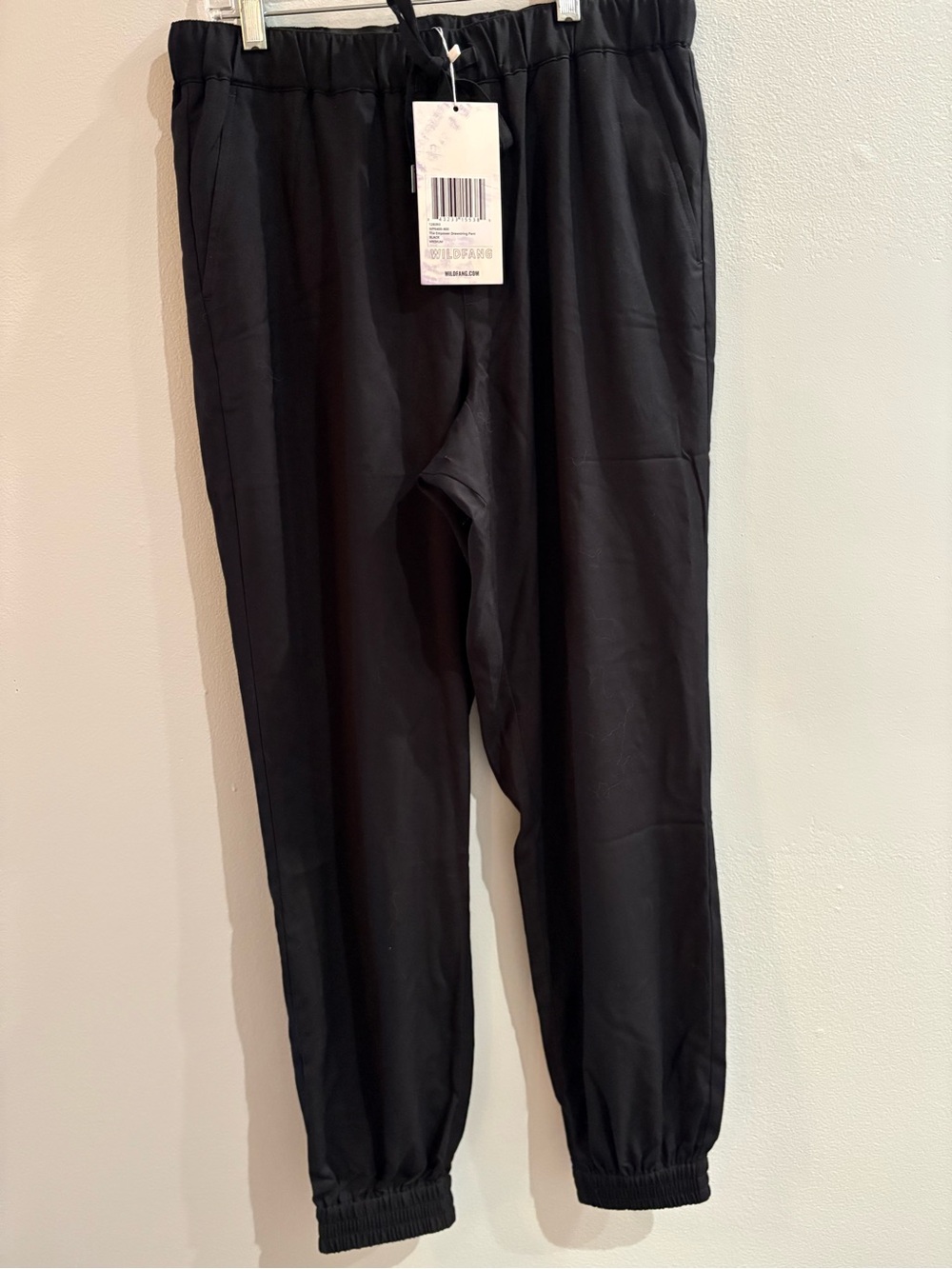 Wildfang The Empower Drawstring Black Trouser/Jogger Size Medium NWT
